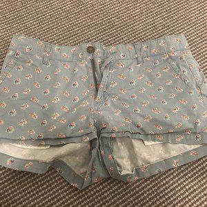 Blue floral shorts